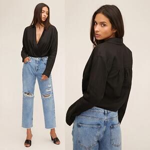 Marissa Webb Maxwell Linen Long Sleeves Shirt Women's Black Size: XS NWT